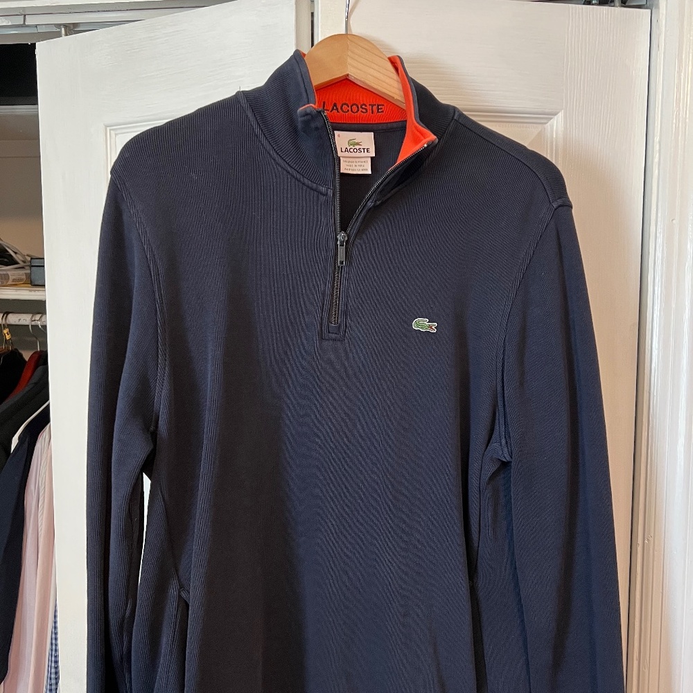Lacoste Quarter Zip Pullover